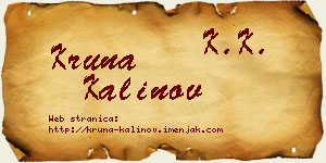 Kruna Kalinov vizit kartica